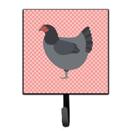 Carolines Treasures Jersey Giant Chicken Pink Check Leash or Key Holder BB7835SH4